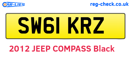 SW61KRZ are the vehicle registration plates.