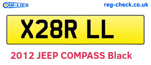 X28RLL are the vehicle registration plates.