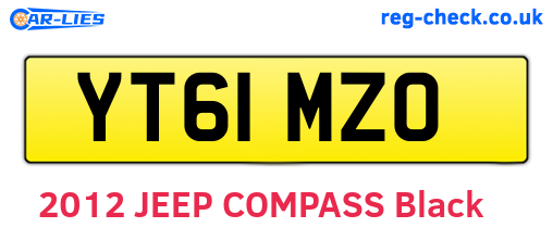 YT61MZO are the vehicle registration plates.