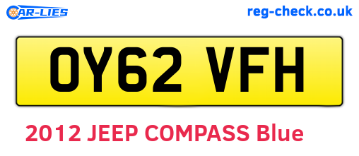 OY62VFH are the vehicle registration plates.