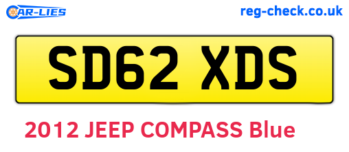 SD62XDS are the vehicle registration plates.