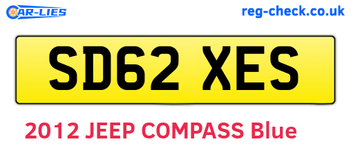 SD62XES are the vehicle registration plates.
