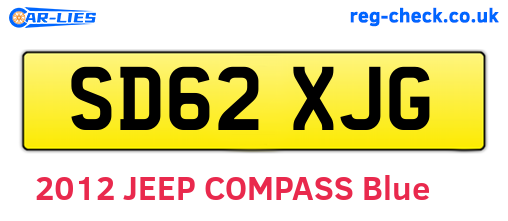 SD62XJG are the vehicle registration plates.
