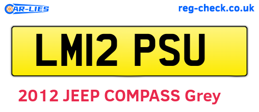 LM12PSU are the vehicle registration plates.