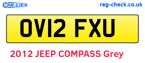 OV12FXU are the vehicle registration plates.