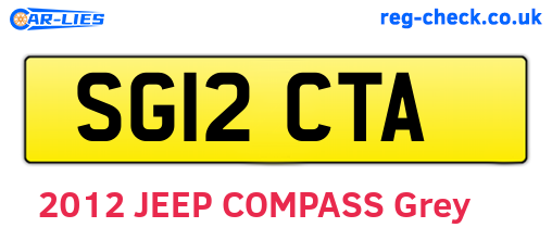 SG12CTA are the vehicle registration plates.