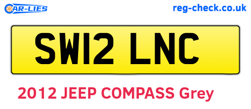 SW12LNC are the vehicle registration plates.