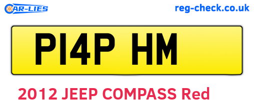 P14PHM are the vehicle registration plates.