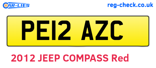 PE12AZC are the vehicle registration plates.