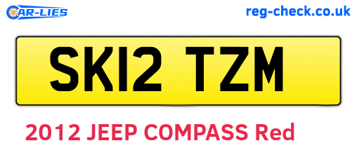 SK12TZM are the vehicle registration plates.