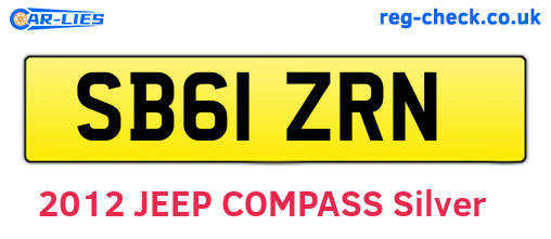 SB61ZRN are the vehicle registration plates.