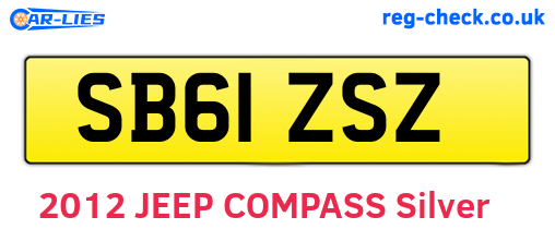 SB61ZSZ are the vehicle registration plates.
