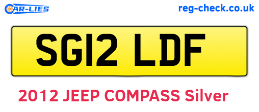 SG12LDF are the vehicle registration plates.