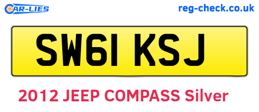 SW61KSJ are the vehicle registration plates.