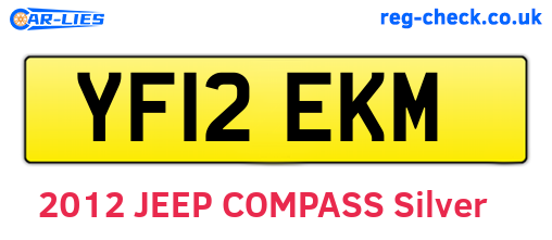 YF12EKM are the vehicle registration plates.