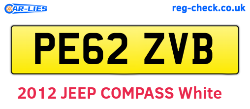 PE62ZVB are the vehicle registration plates.