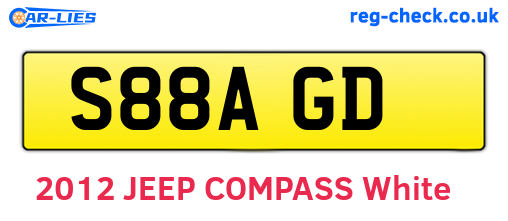 S88AGD are the vehicle registration plates.