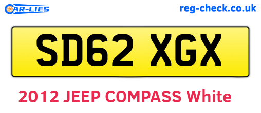 SD62XGX are the vehicle registration plates.