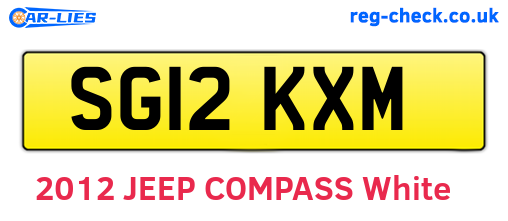 SG12KXM are the vehicle registration plates.