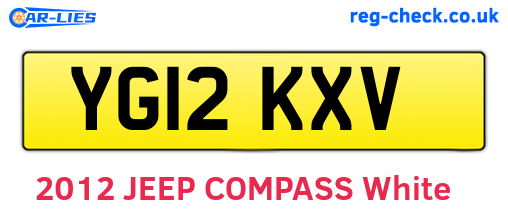 YG12KXV are the vehicle registration plates.