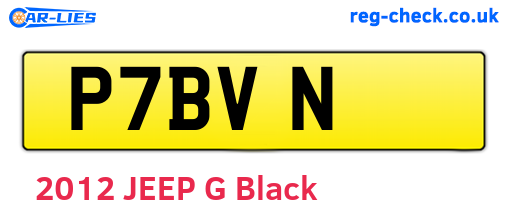 P7BVN are the vehicle registration plates.