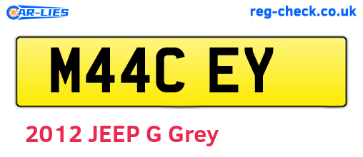 M44CEY are the vehicle registration plates.