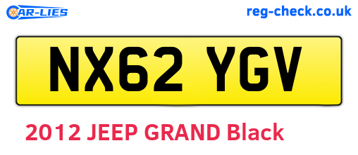 NX62YGV are the vehicle registration plates.