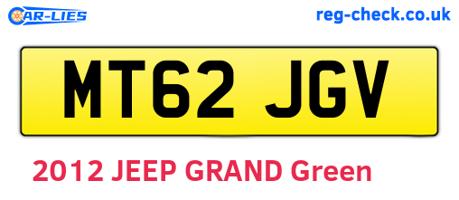 MT62JGV are the vehicle registration plates.