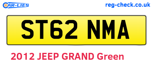 ST62NMA are the vehicle registration plates.