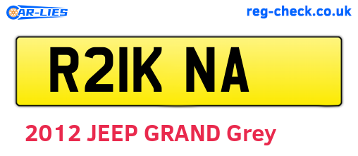 R21KNA are the vehicle registration plates.