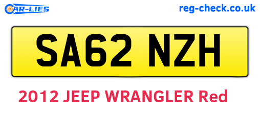 SA62NZH are the vehicle registration plates.