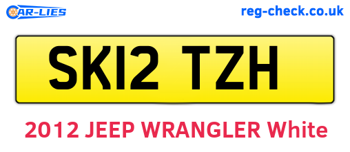 SK12TZH are the vehicle registration plates.