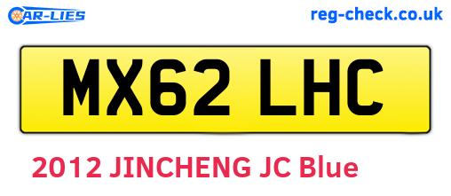 MX62LHC are the vehicle registration plates.