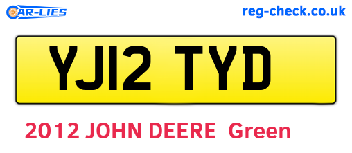 YJ12TYD are the vehicle registration plates.