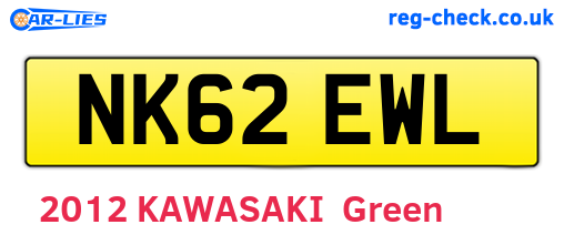 NK62EWL are the vehicle registration plates.