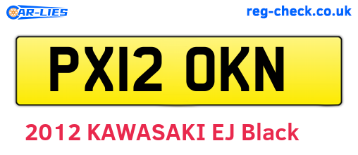 PX12OKN are the vehicle registration plates.