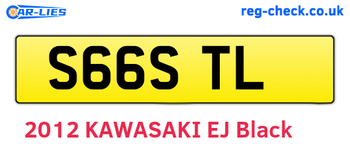 S66STL are the vehicle registration plates.