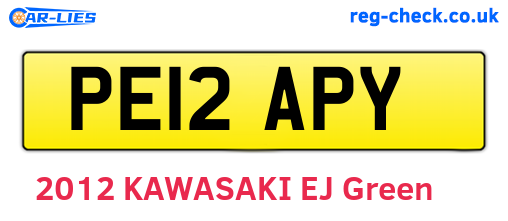 PE12APY are the vehicle registration plates.