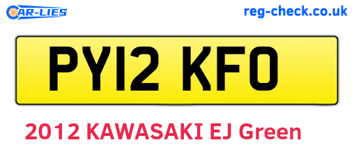 PY12KFO are the vehicle registration plates.