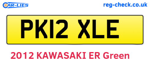 PK12XLE are the vehicle registration plates.