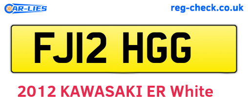 FJ12HGG are the vehicle registration plates.