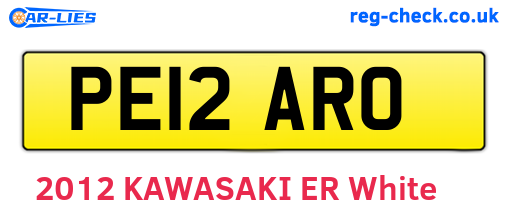 PE12ARO are the vehicle registration plates.