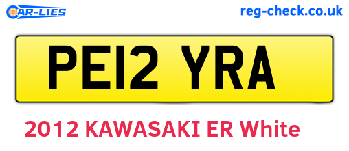 PE12YRA are the vehicle registration plates.