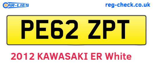 PE62ZPT are the vehicle registration plates.