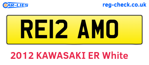 RE12AMO are the vehicle registration plates.