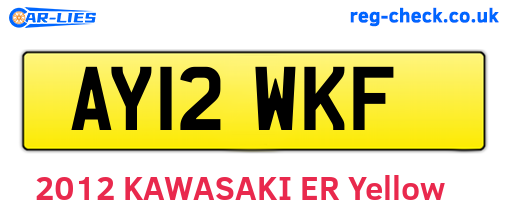 AY12WKF are the vehicle registration plates.