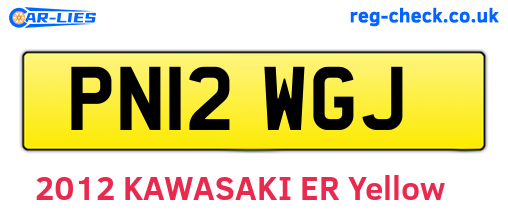 PN12WGJ are the vehicle registration plates.