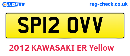 SP12OVV are the vehicle registration plates.