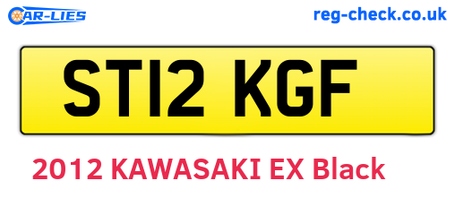 ST12KGF are the vehicle registration plates.