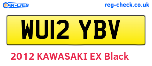 WU12YBV are the vehicle registration plates.